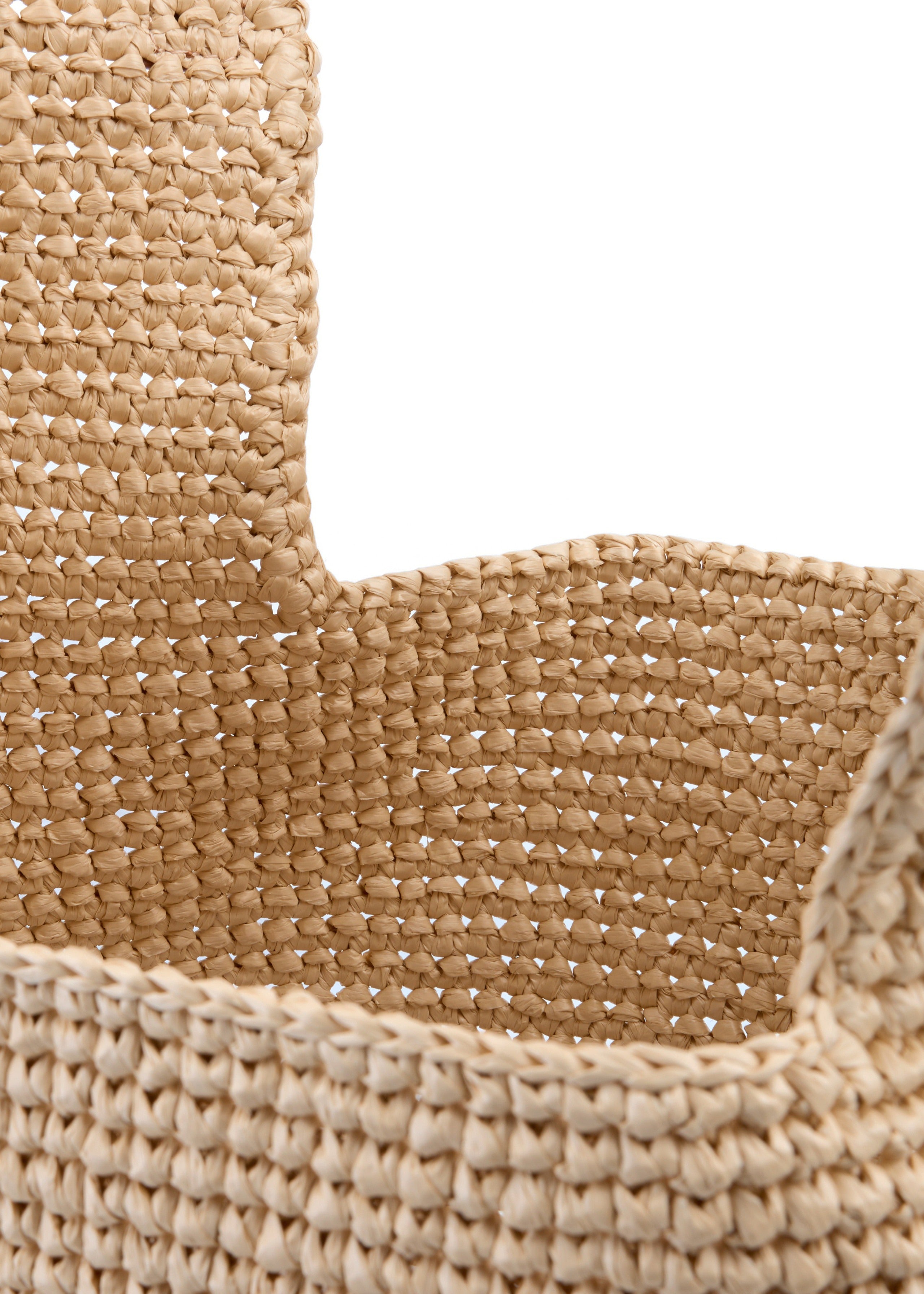 Shopper bag in raffia look