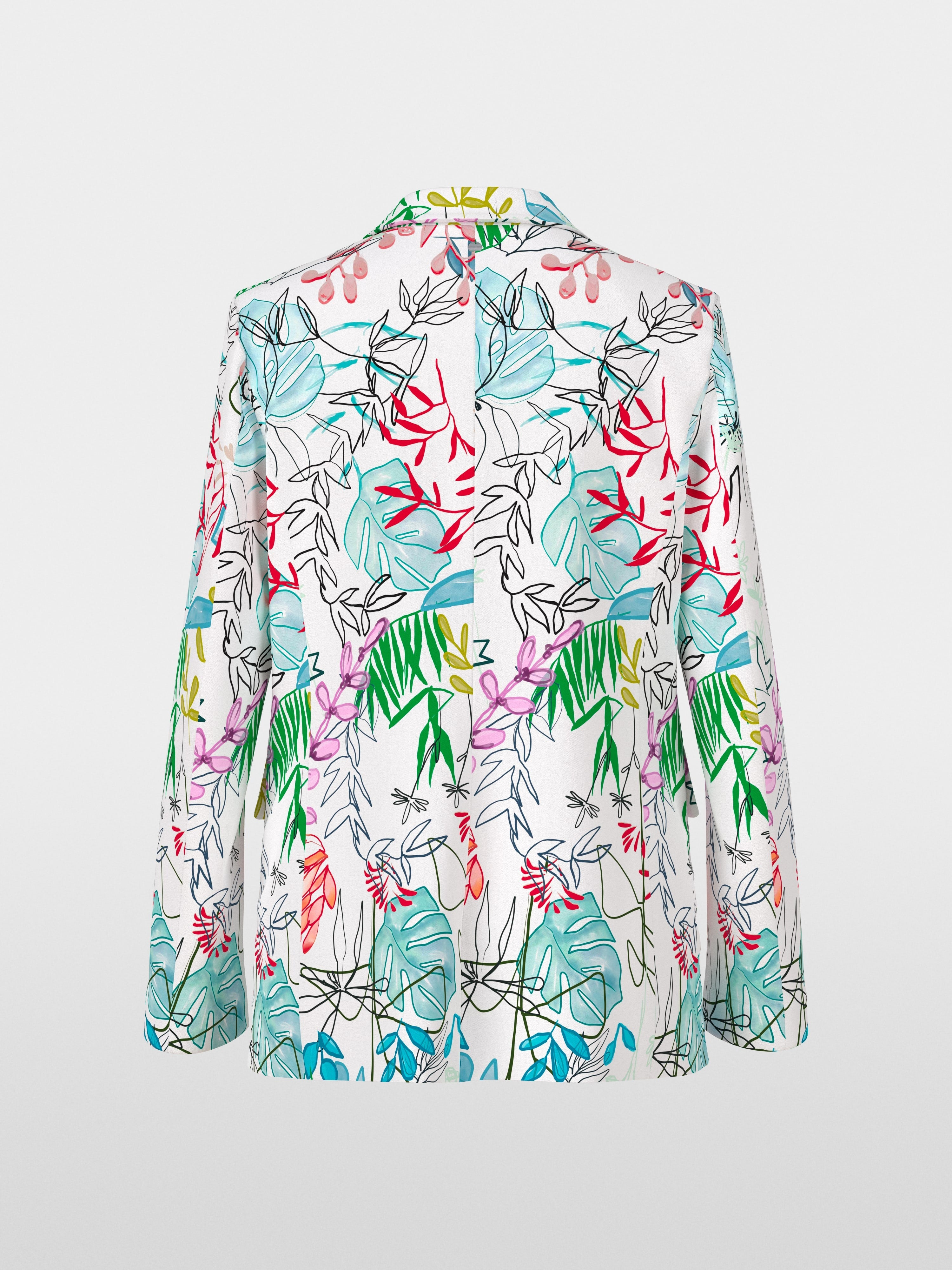 Trendy blazer with all-over leaf motif