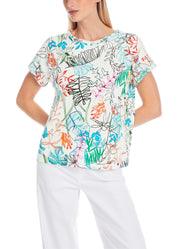 Oversized T-Shirt With Leaf Design