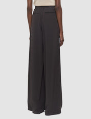 Nour Satin Twill Trousers Brown