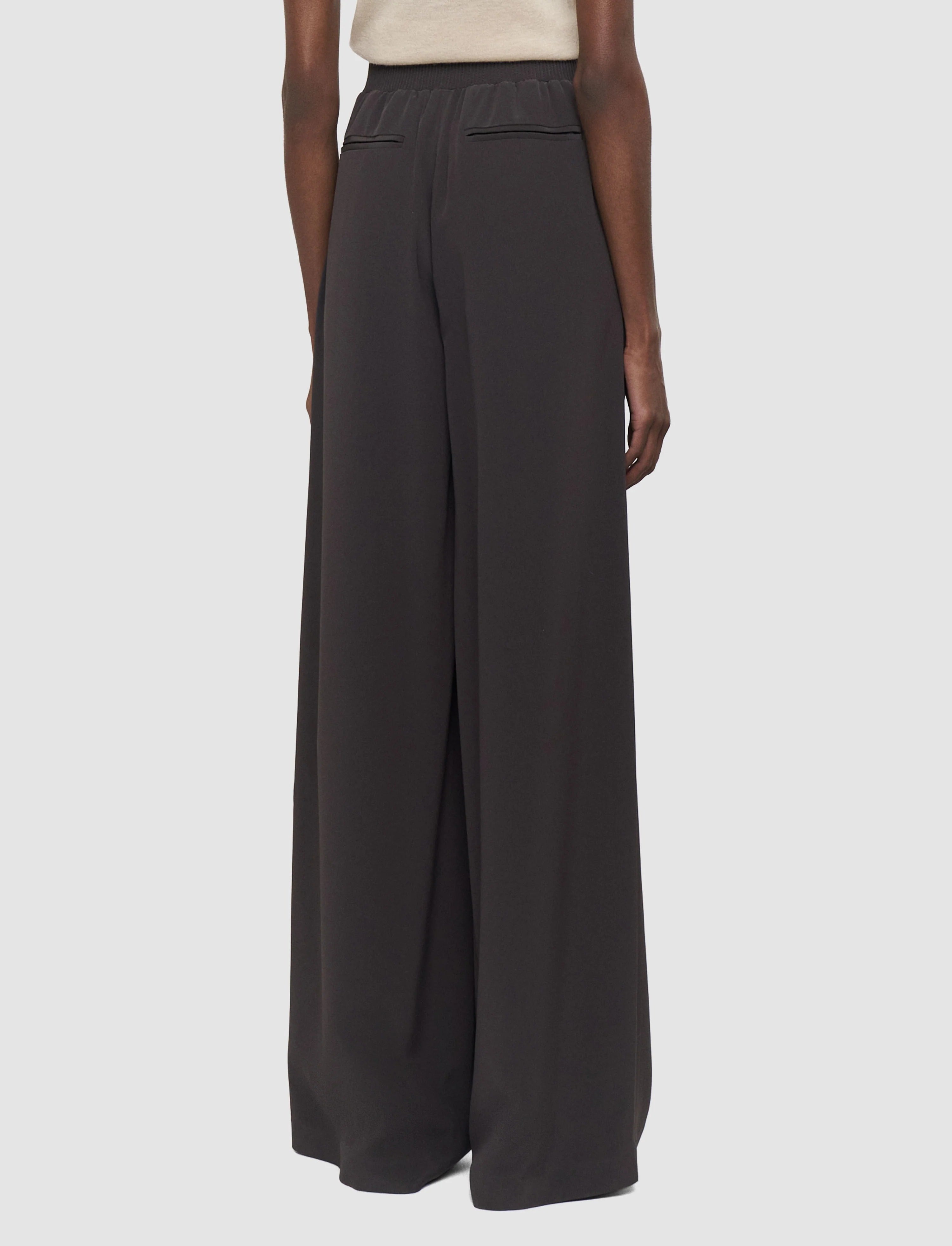 Nour Satin Twill Trousers Brown