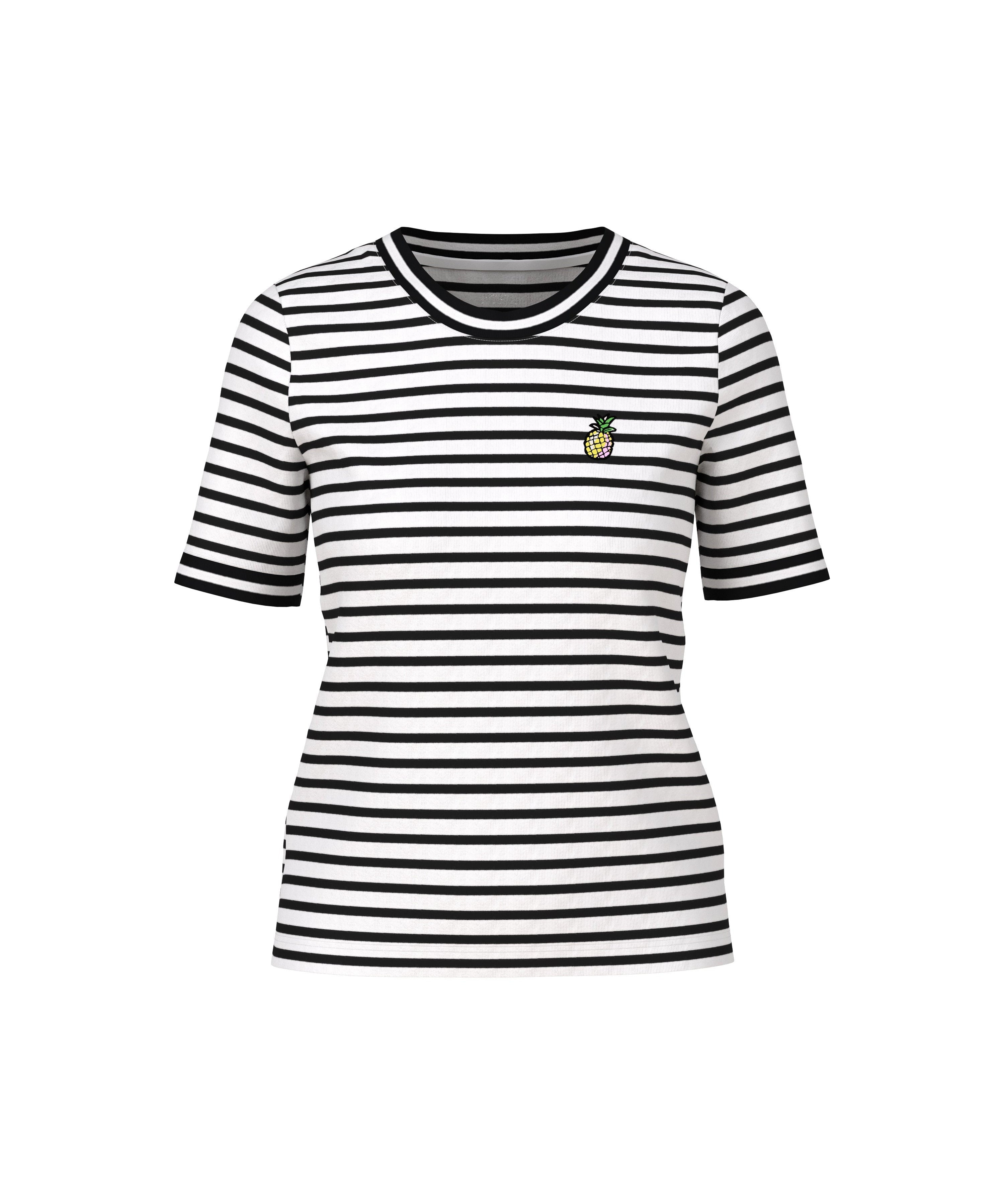 Marc Cain T-Shirt Black and White Stripe