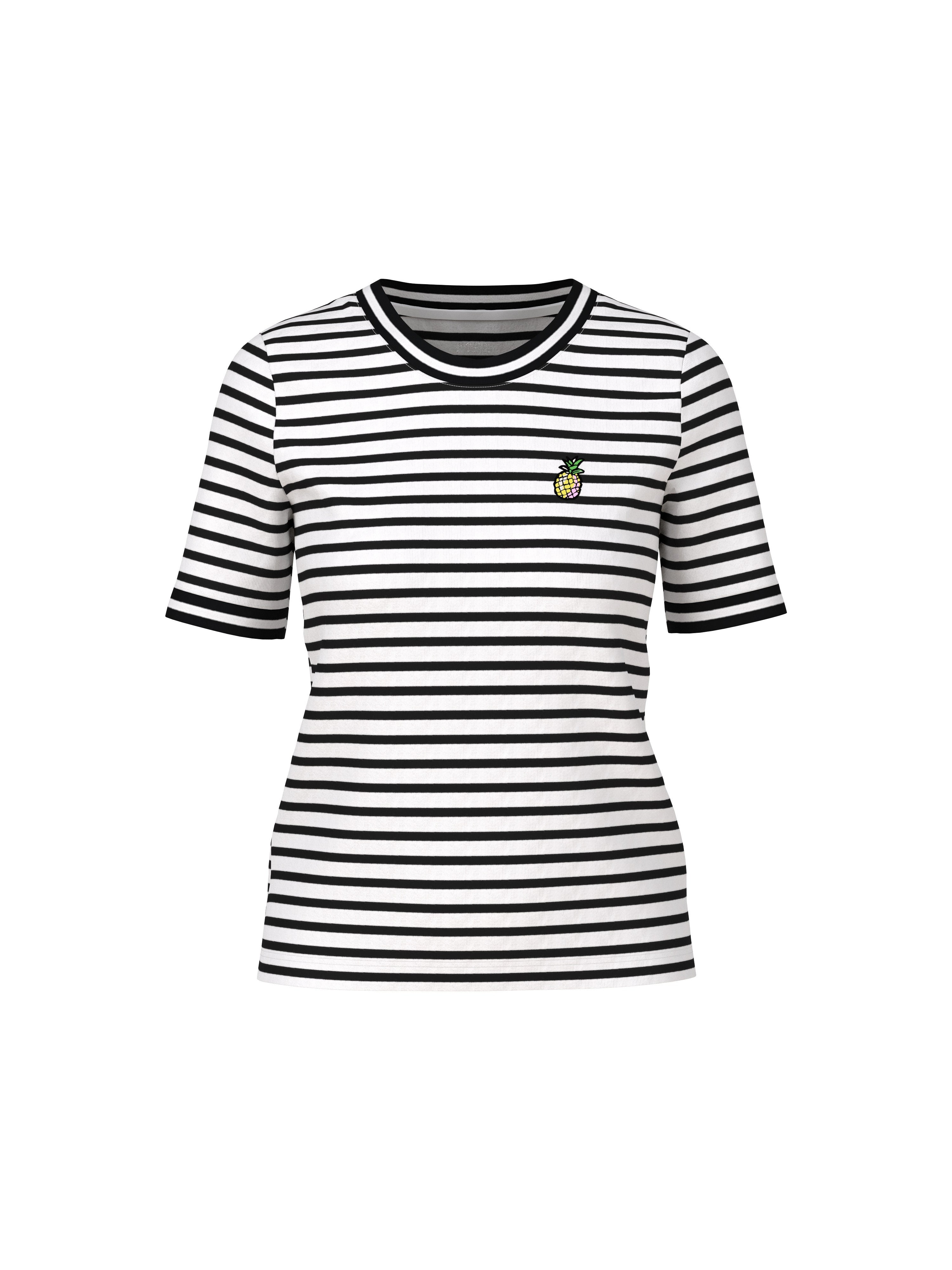 Marc Cain T-Shirt Black and White Stripe