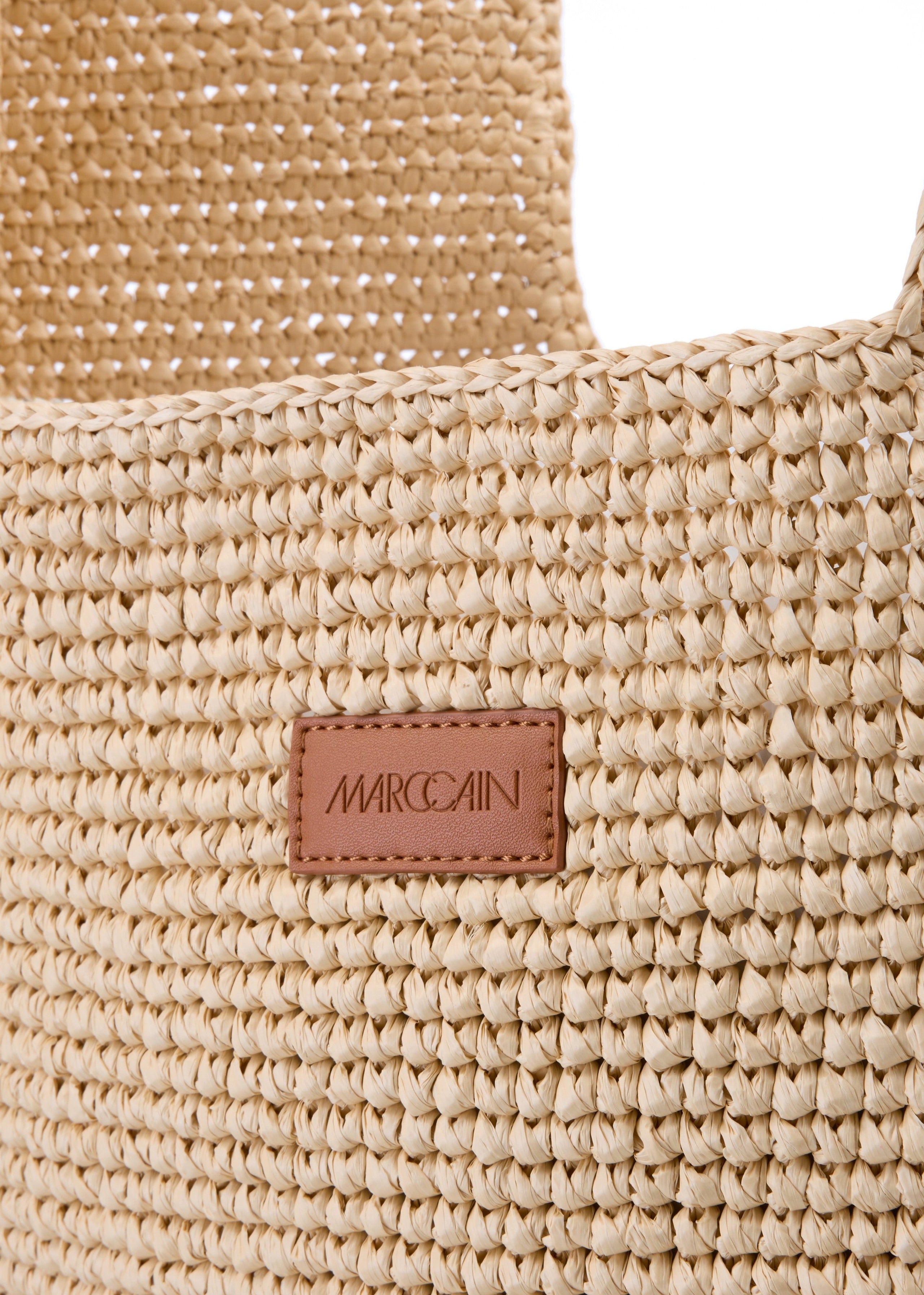 Shopper bag in raffia look