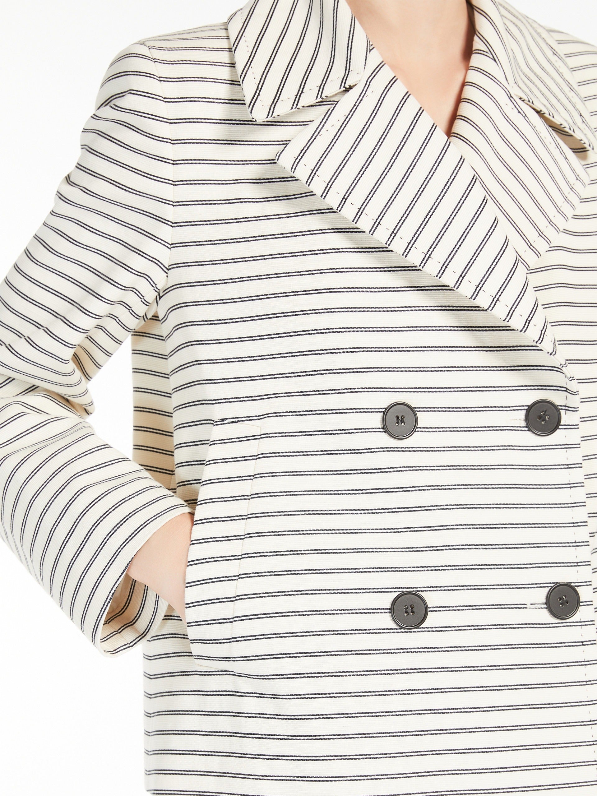Striped cotton ottoman jacket