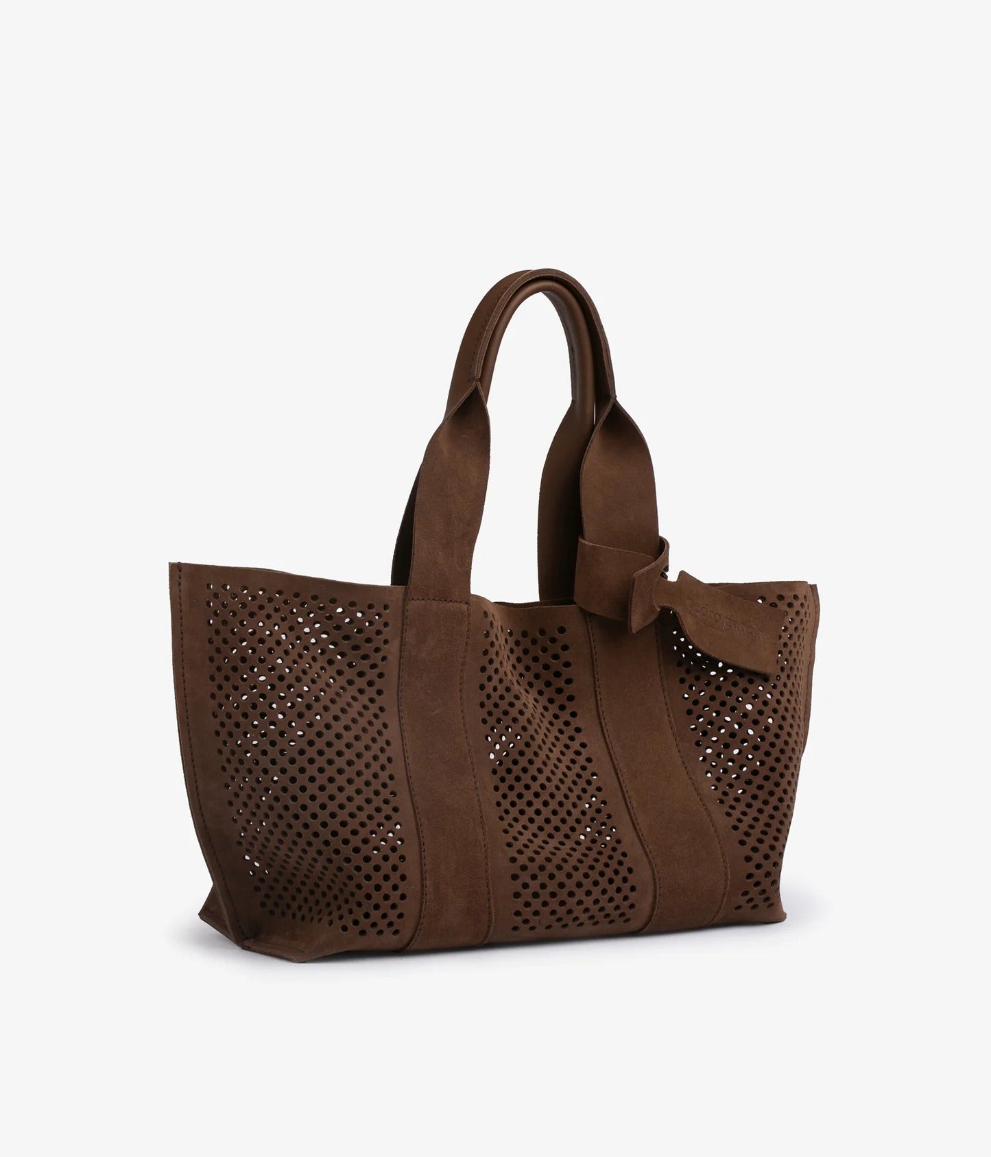 The Perfed Tote Brown Suede