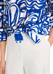 Blue printed blouse