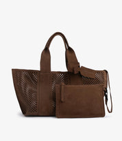 The Perfed Tote Brown Suede