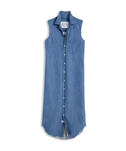 Frank & Eileen Rory Sleeveless Maxi Shirtdress Blue