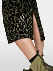 Long-Sleeve Dress Animal Print