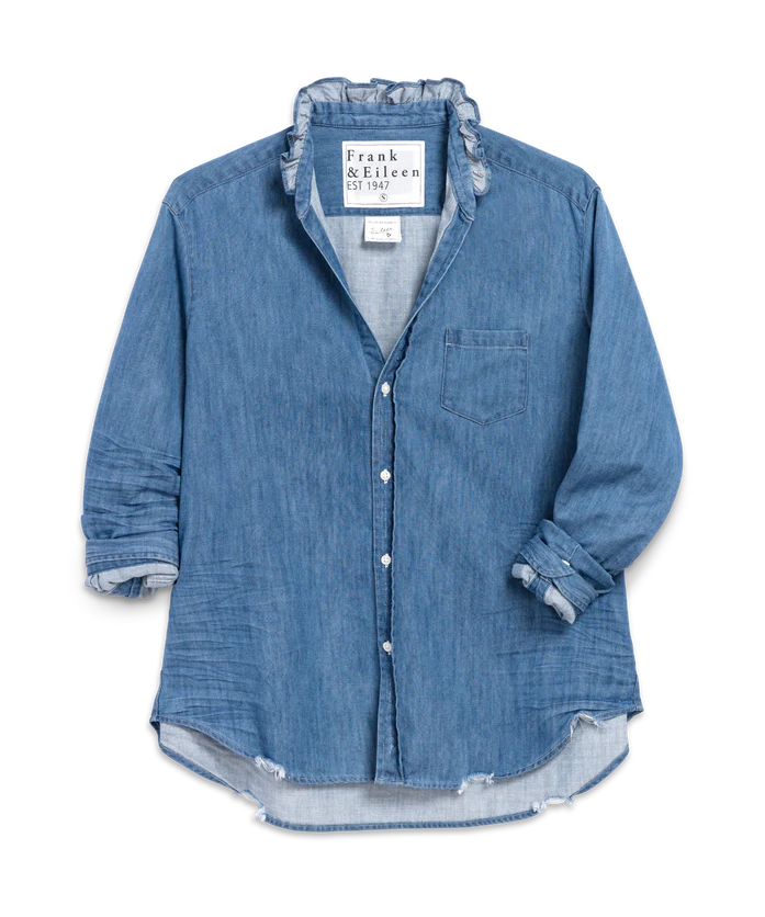 Frank & Eileen Eileen Ruffle Collar Button-Up Shirt