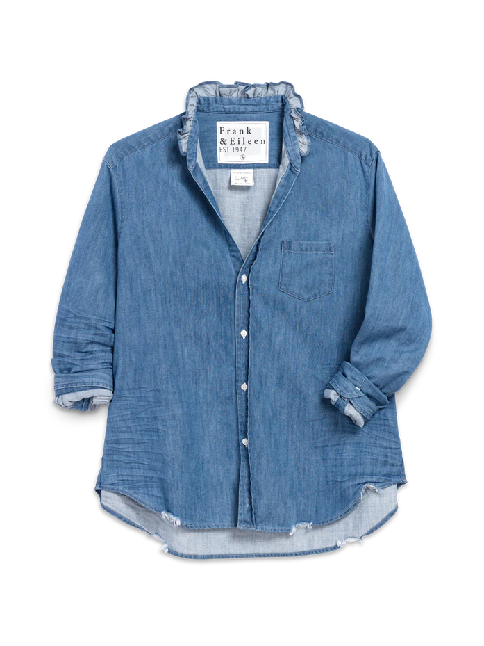 Frank & Eileen Eileen Ruffle Collar Button-Up Shirt