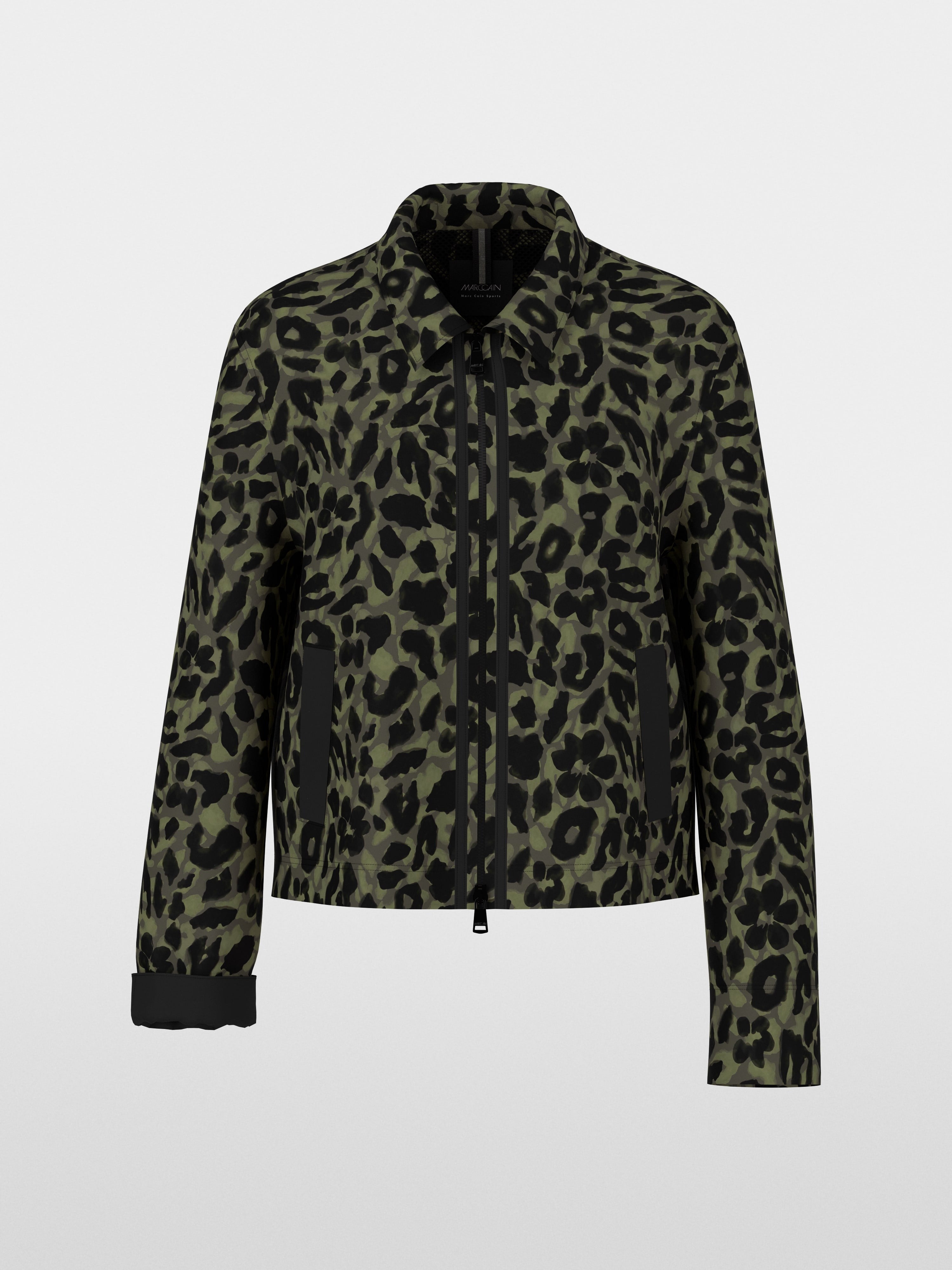 Jacket with leopard print
