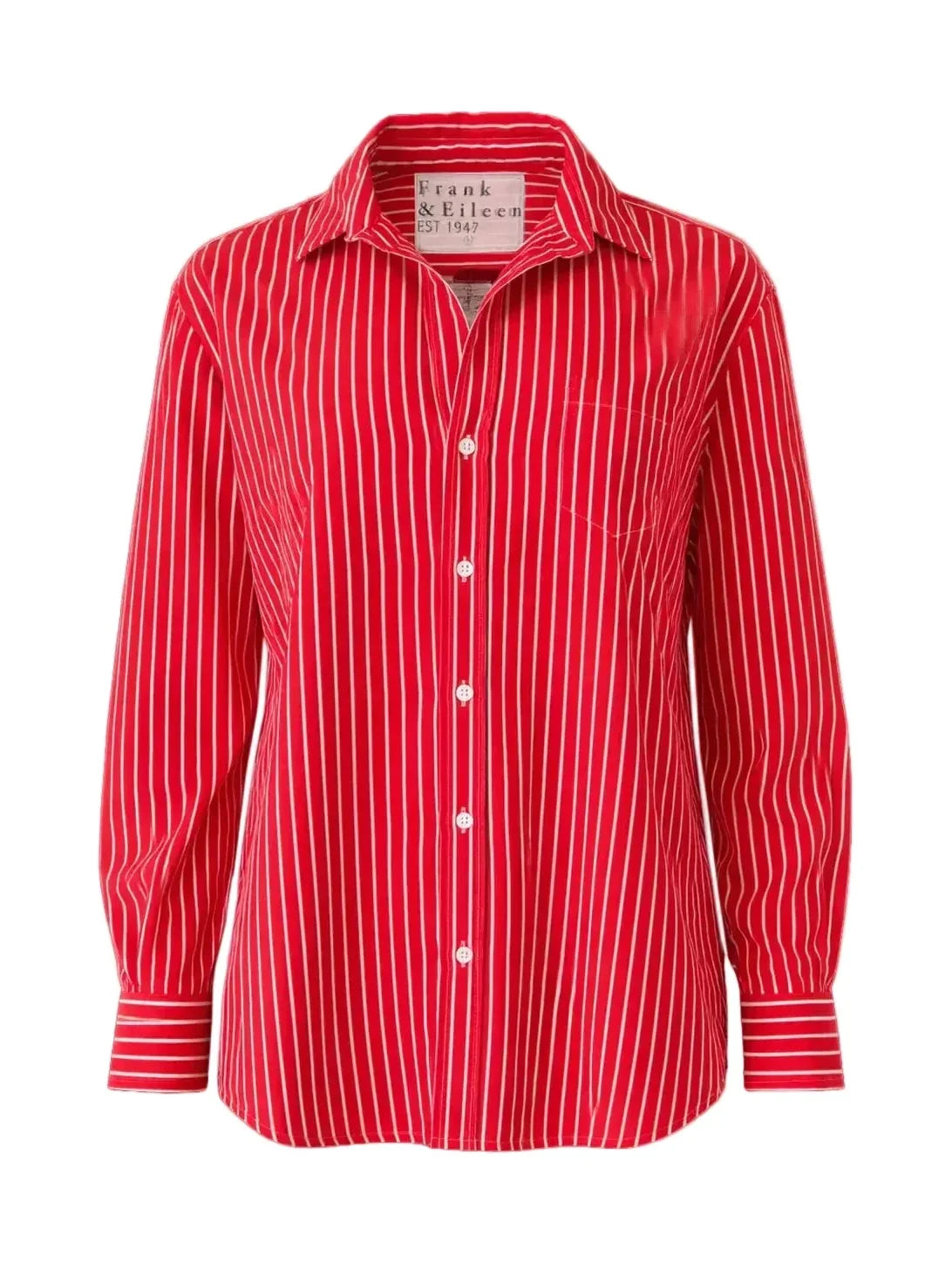Frank & Eileen Eileen Relaxed Button-Up Shirt Red Stripe