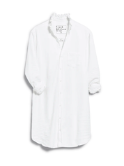Frank & Eileen Mary Ruffle Collar Shirtdress White