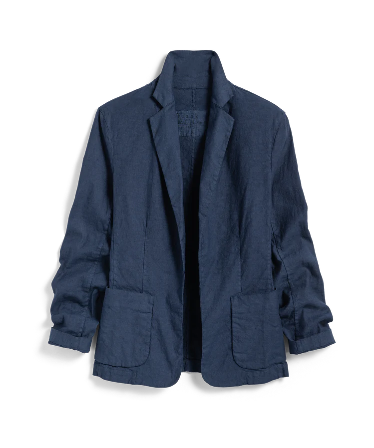 Frank & Eileen Dublin Tailored Linen Blazer Navy