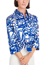 Blue printed blouse