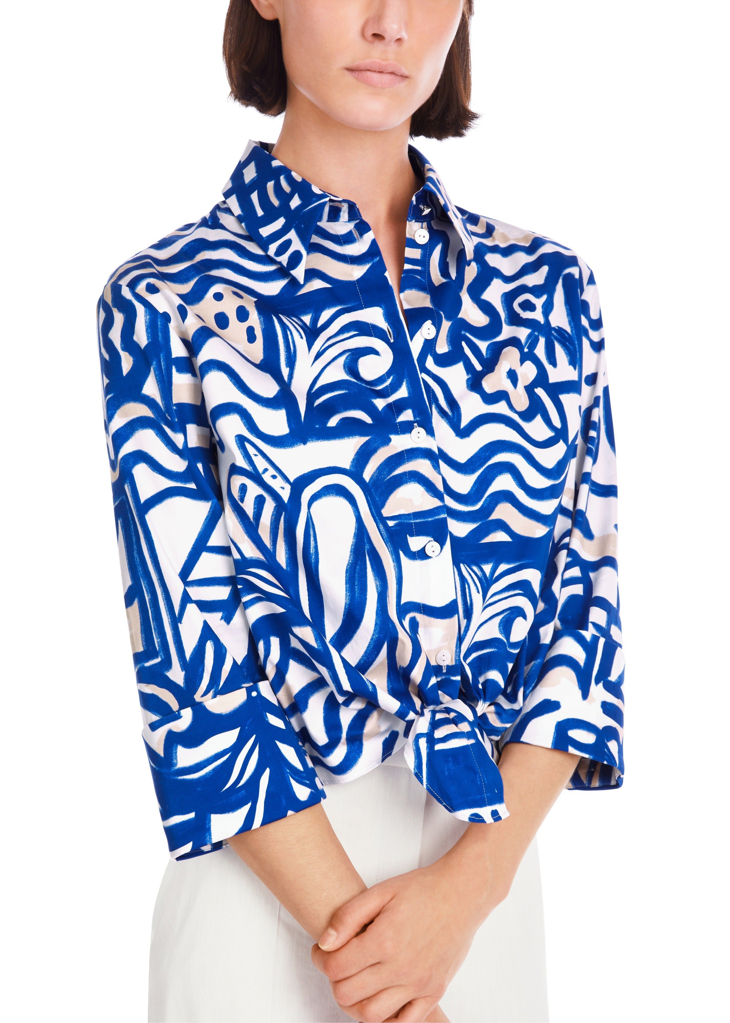Blue printed blouse