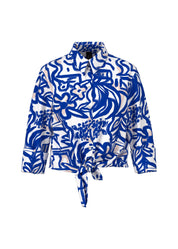 Blue printed blouse