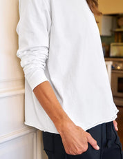 Quinn Crew Long-Sleeve White