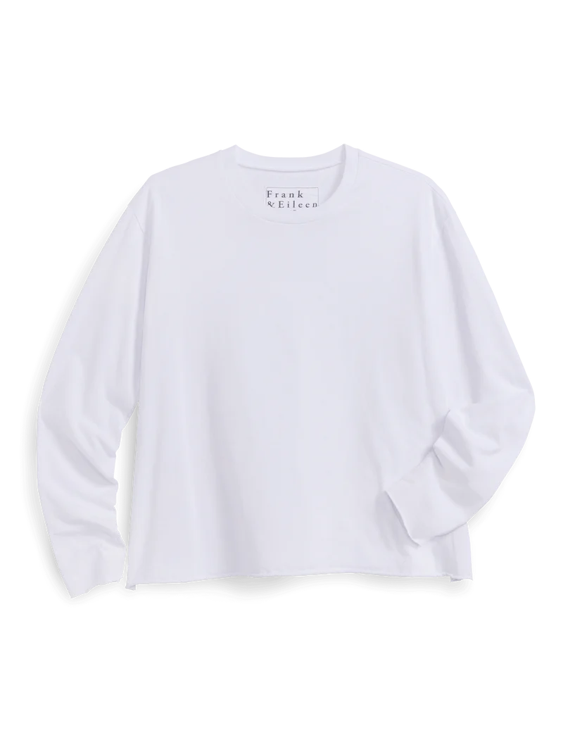 Quinn Crew Long-Sleeve White