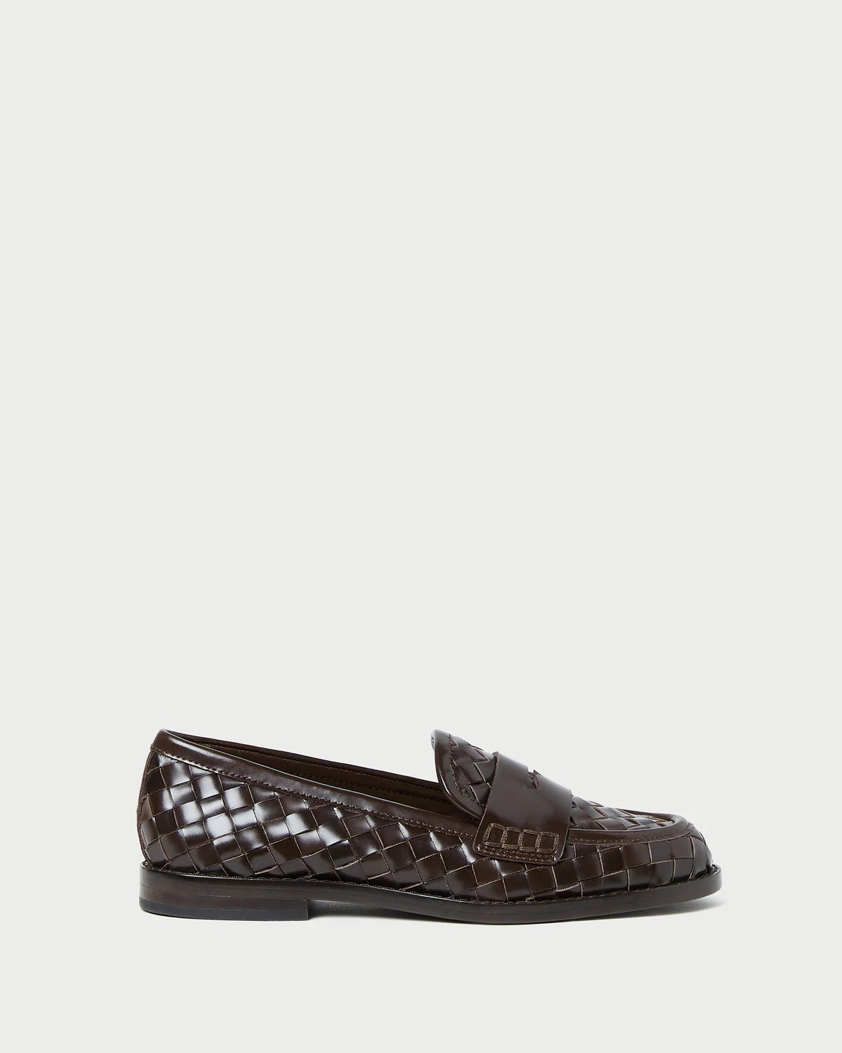 Rachel Woven Leather Loafer Brown