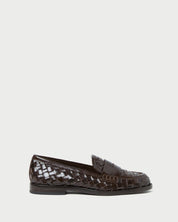 Rachel Woven Leather Loafer Brown