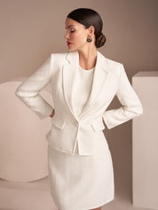 Boucle Blazer Off White