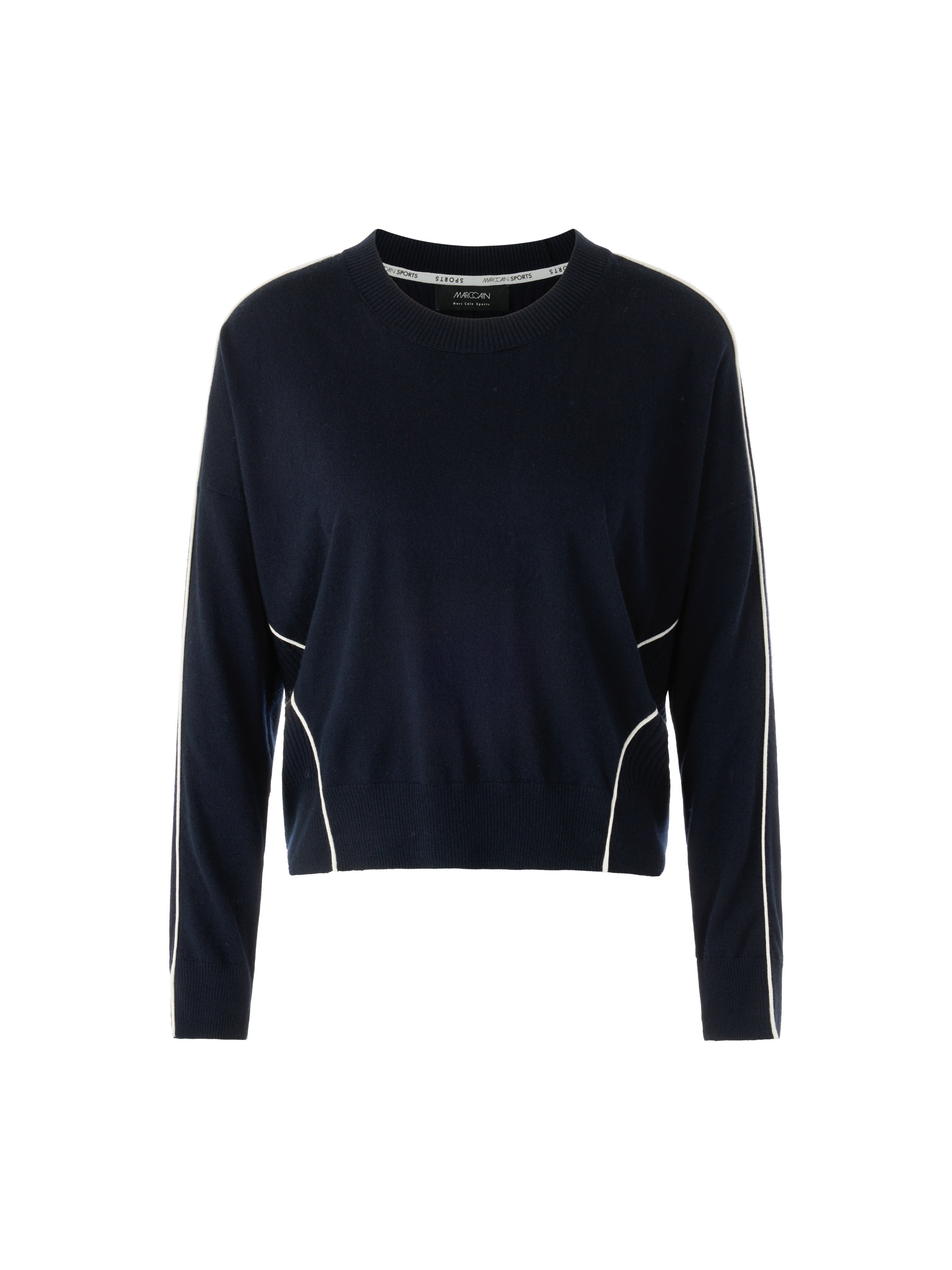 Marc Cain Cropped Sweater Navy