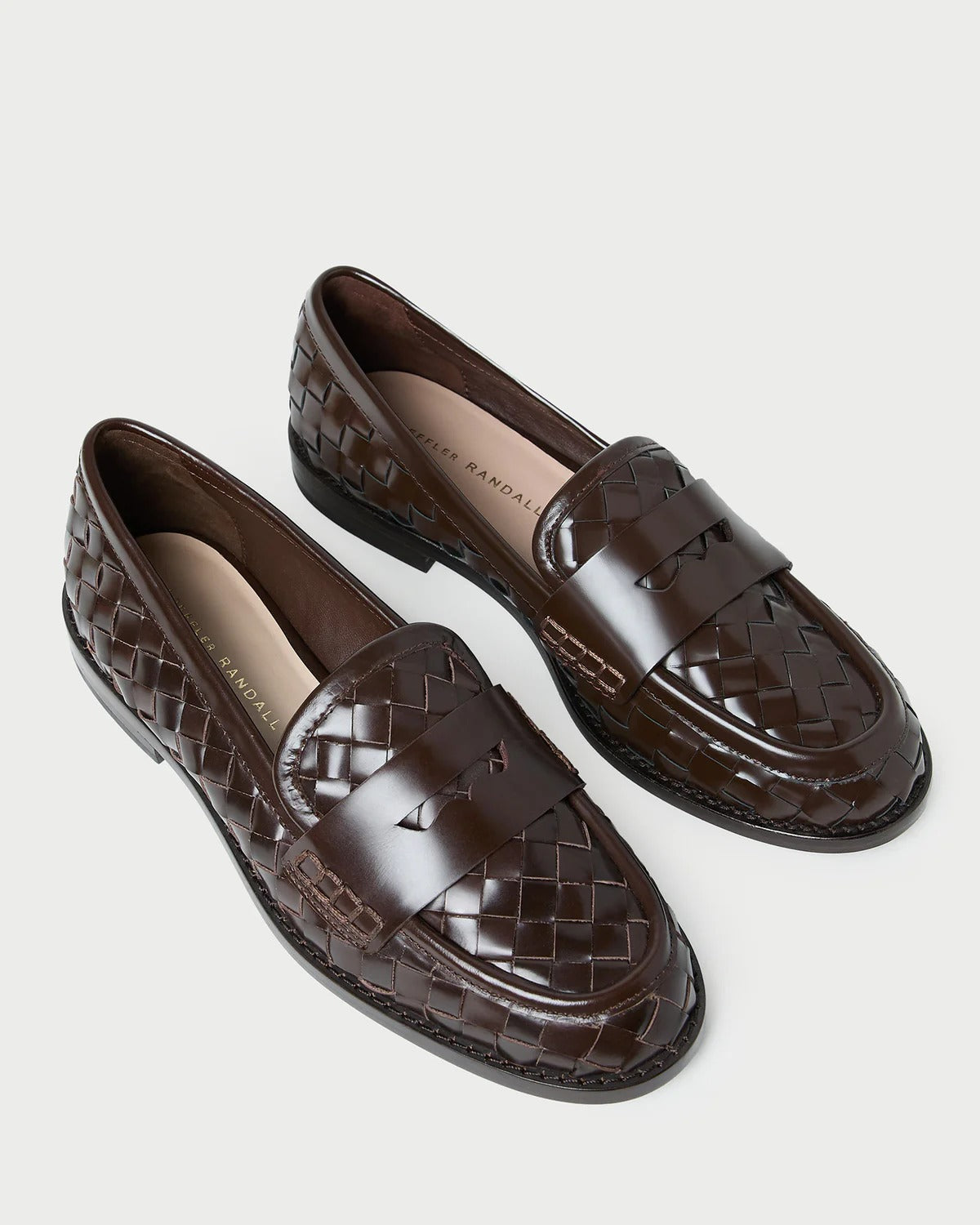 Rachel Woven Leather Loafer Brown