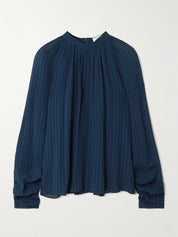 Garcia-Blouse-Ladder Lace Blue