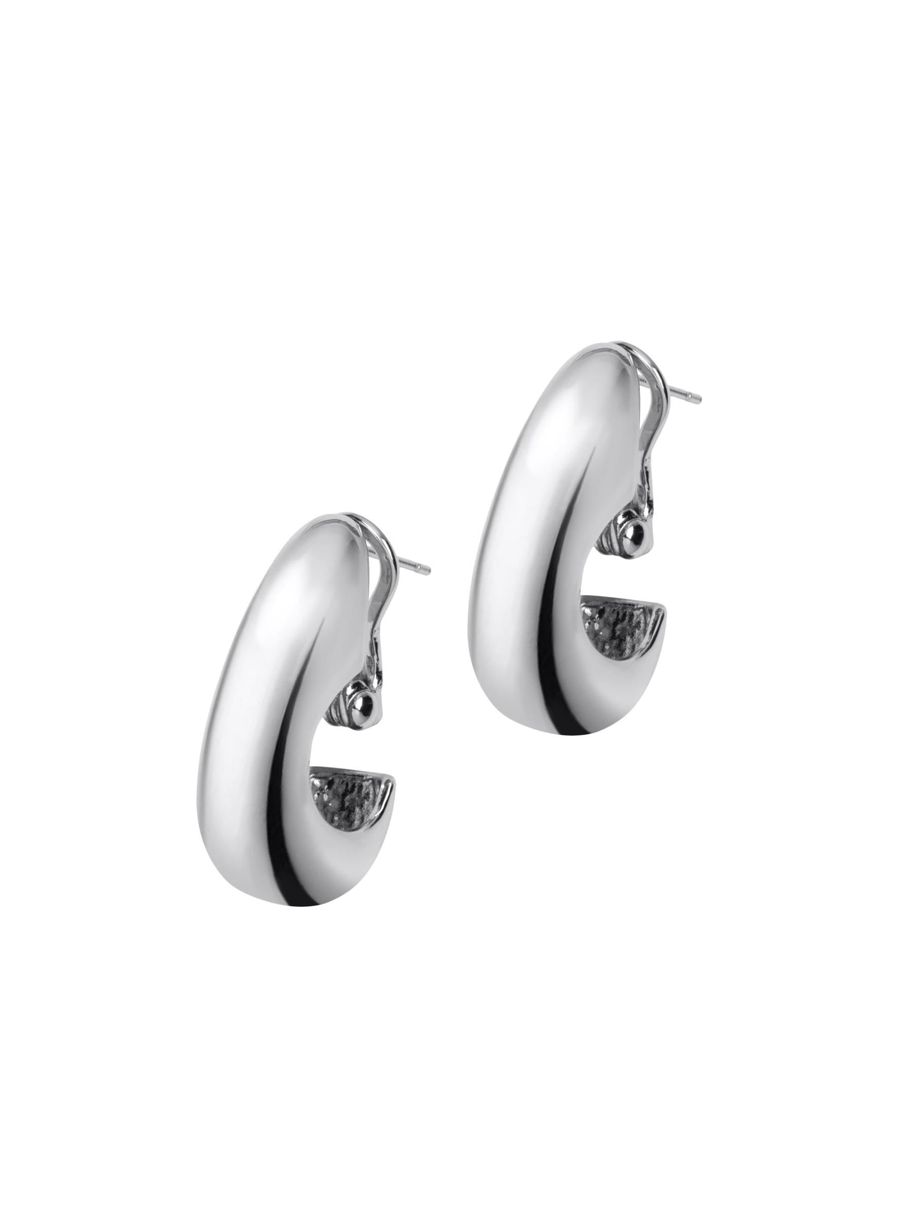 Miral Hoop Earrings Silver