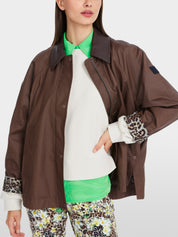 Choc Oversized outdoor jacket with zip