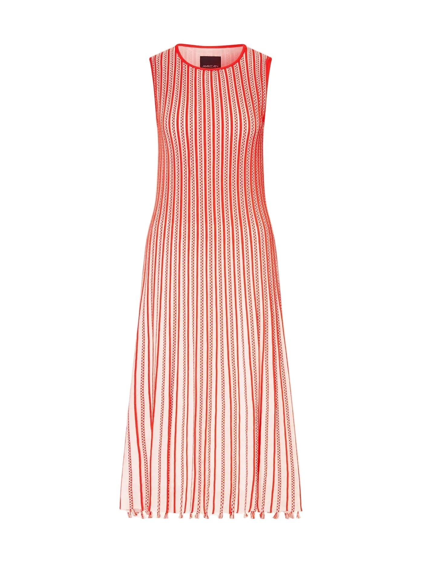 Sleeveless Knitted Dress Red
