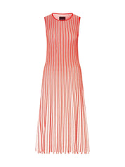 Sleeveless Knitted Dress Red