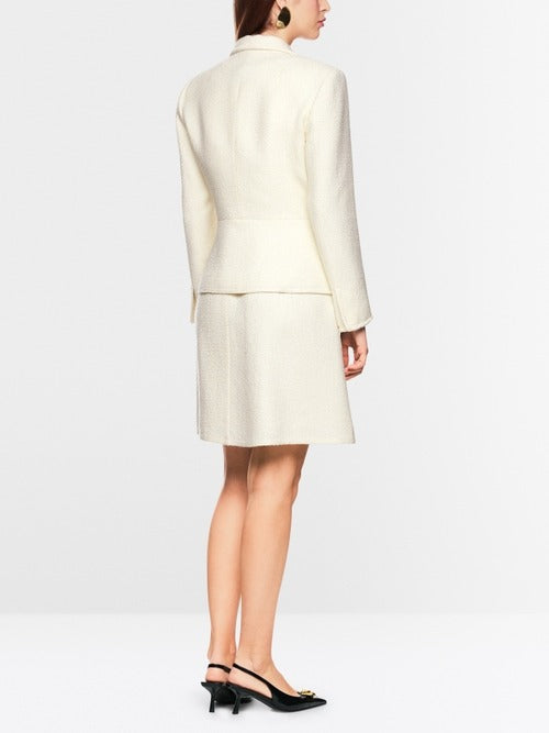 Boucle Blazer Off White