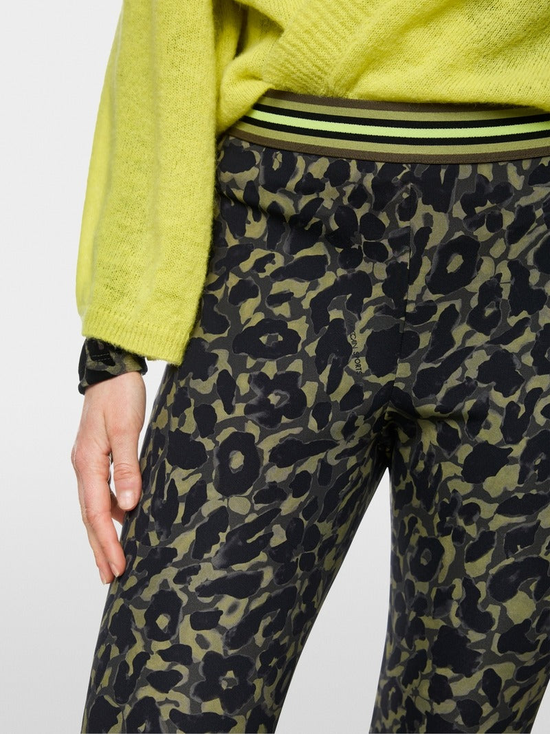 FREDERICA leopard print pull-on trousers