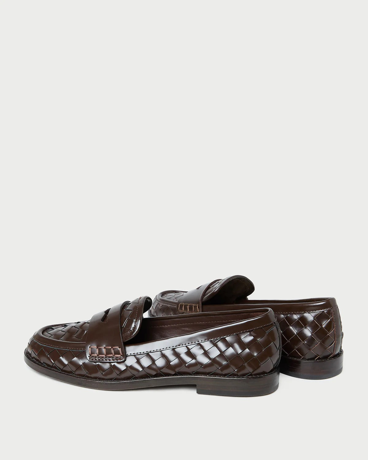 Rachel Woven Leather Loafer Brown