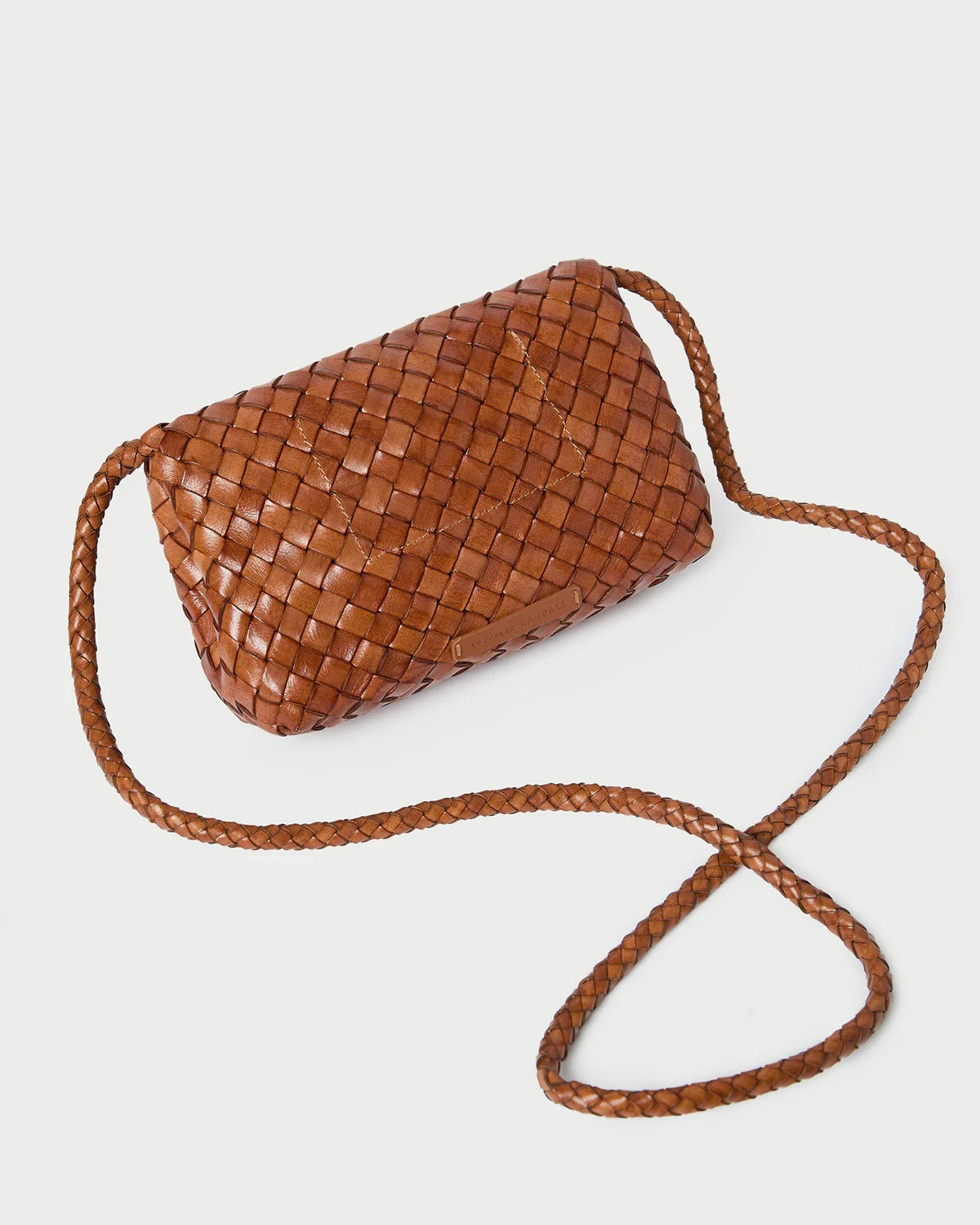 Vinnie Timber Woven Leather Crossbody