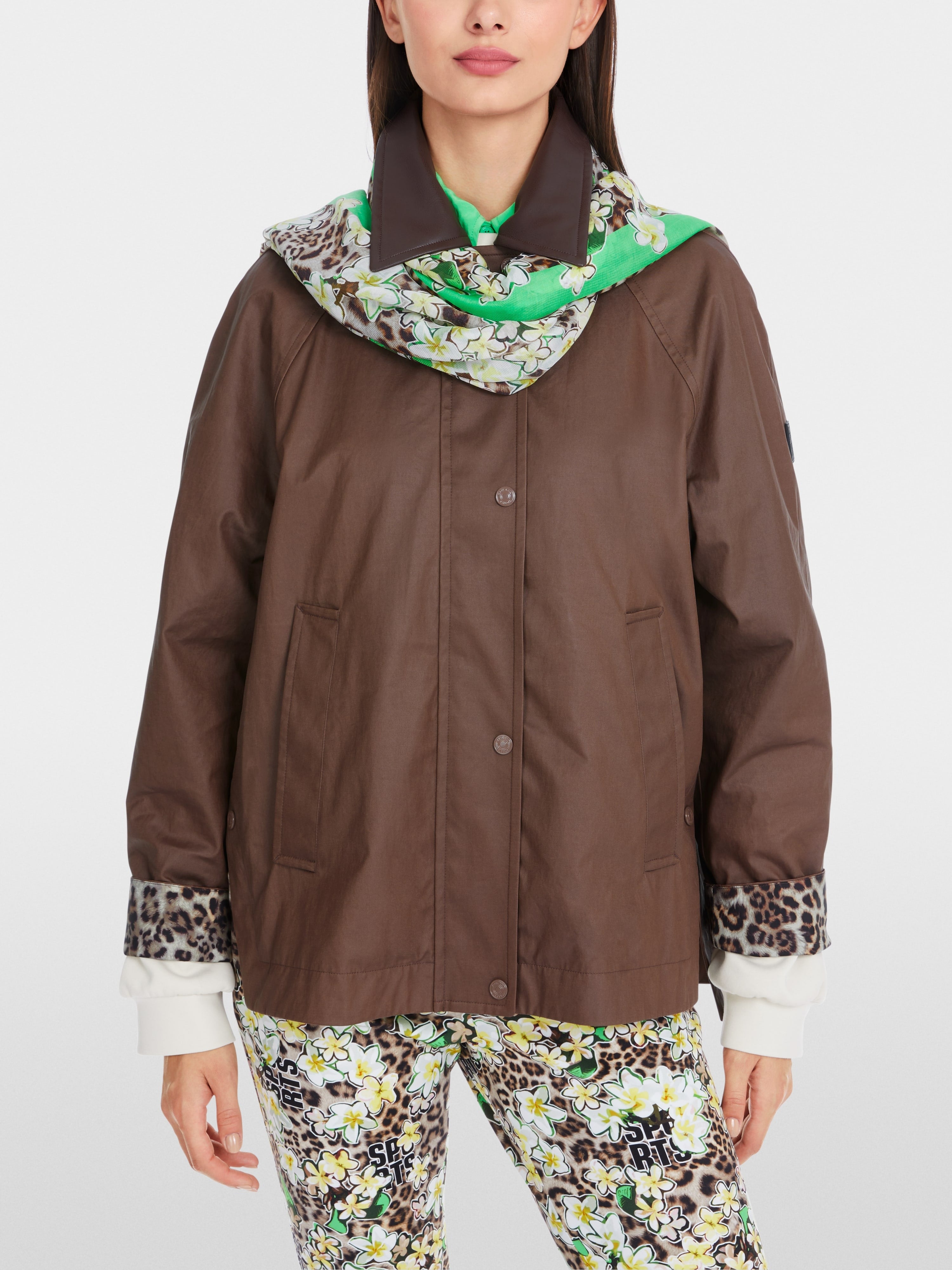 Choc Oversized outdoor jacket with zip