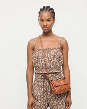 Vinnie Timber Woven Leather Crossbody