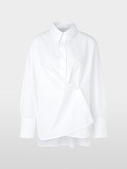 Shirt blouse with wrap effect
