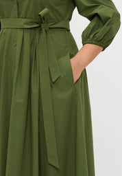 Kentia Dark Green Shirt Dress
