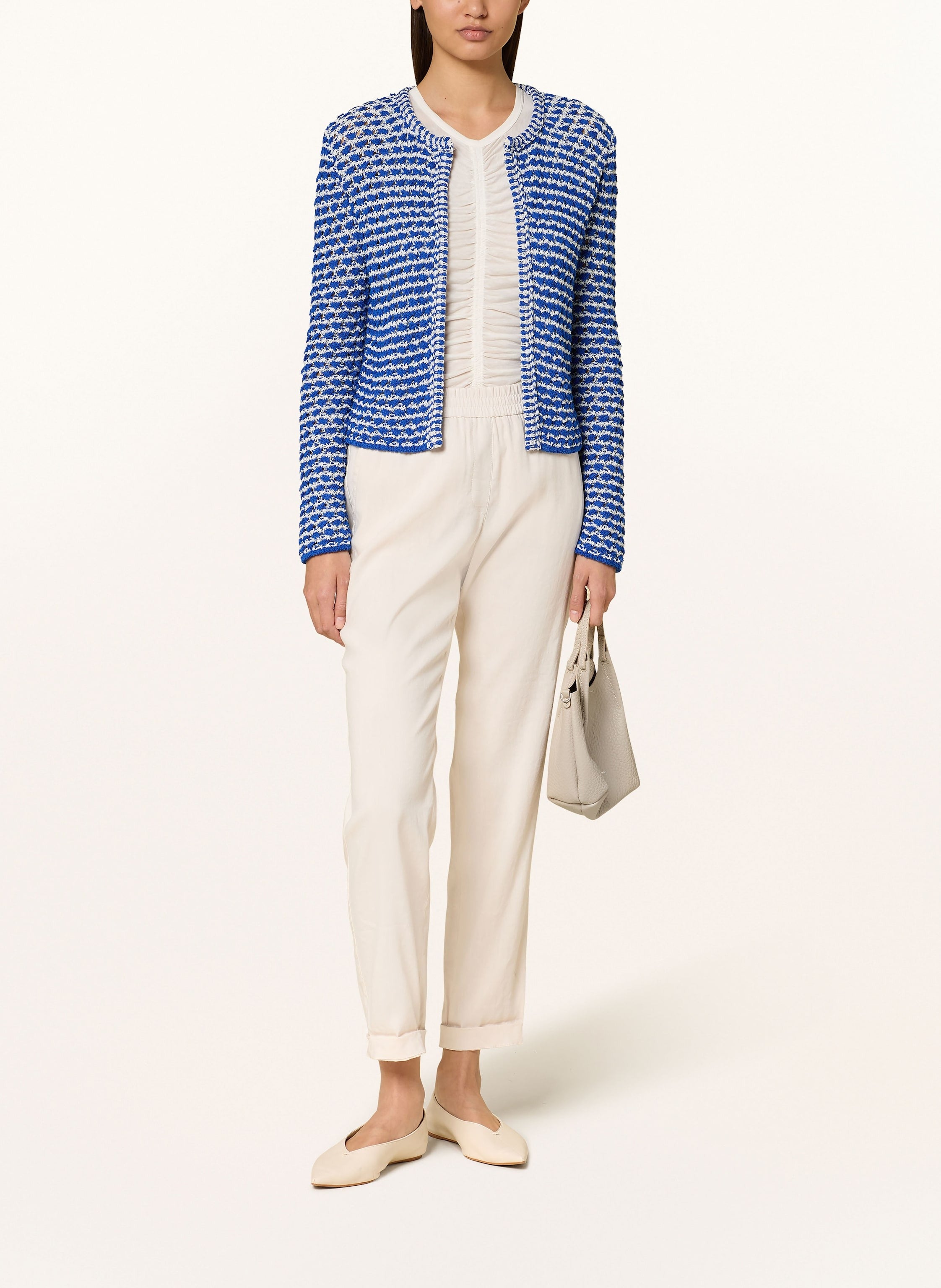 Blue Boucle Cardigan