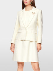 Boucle Blazer Off White
