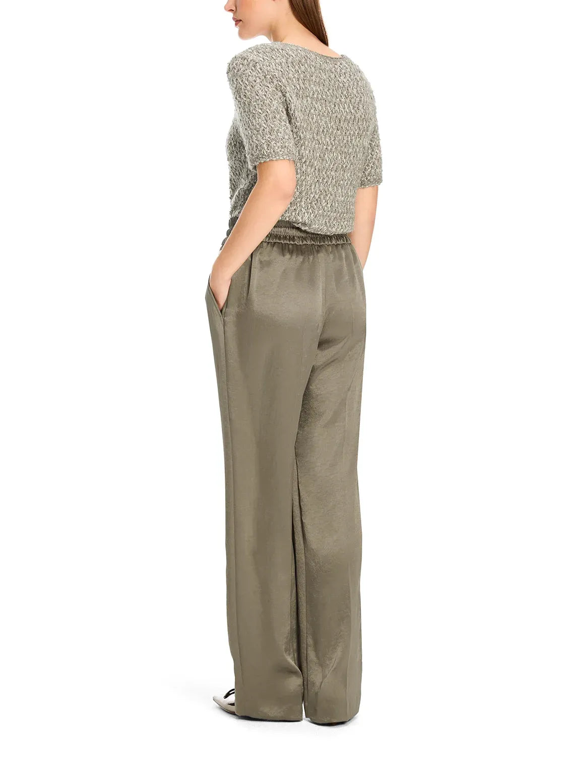 Washington trouser hammered satin sage
