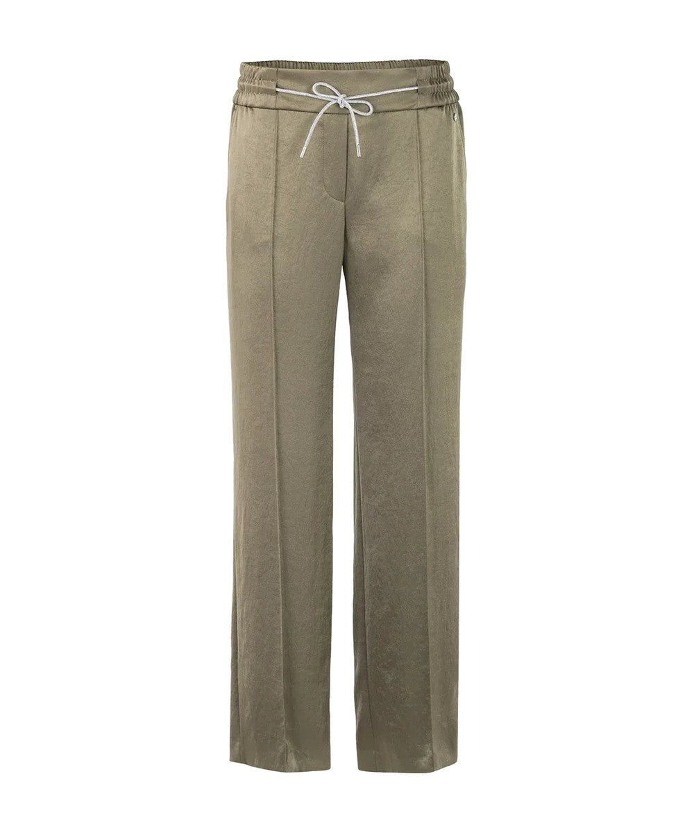 Marc Cain Washington Hammered Satin Trousers Sage