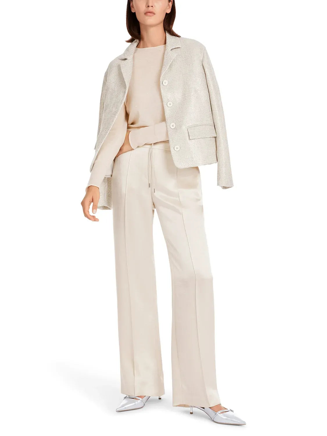 Roll neck pullover pearl