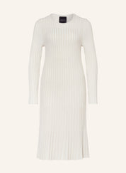 Knitted Dress with glitter thread off White
