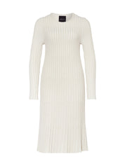 Marc Cain Knitted Dress with Glitter Thread Off White